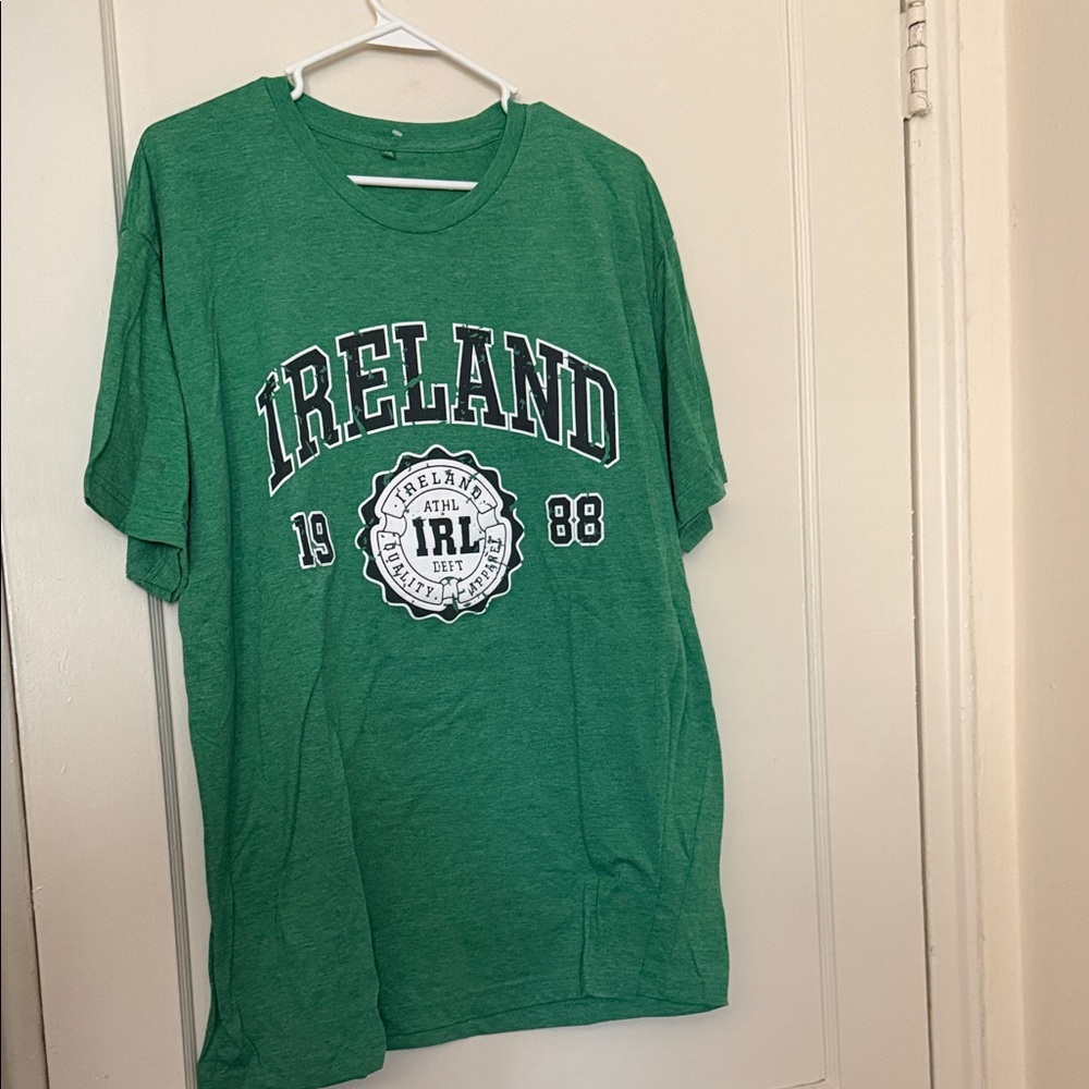 Green Ireland Graphic Tee with Crest size XXL